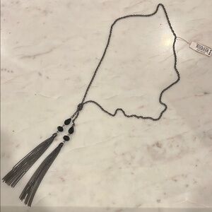 Black Tassel Necklace